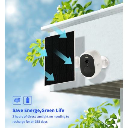 Immax NEO 07802L - Pametna vanjska solarna kamera sa senzorom BARREL 5000mAh Wi-Fi Tuya IP65