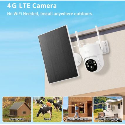 Immax NEO 07804L - Pametna vanjska solarna kamera sa senzorom 9000mAh Wi-Fi Tuya IP65