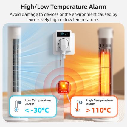 Immax NEO 07811L - Pametna utičnica s termometrom F 3680W Tuya Wi-Fi