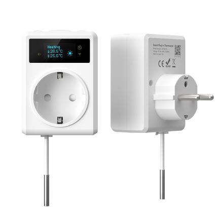 Immax NEO 07811L - Pametna utičnica s termometrom F 3680W Tuya Wi-Fi