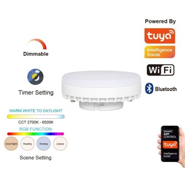 Immax NEO 07816L - LED RGB+CCT prigušiva žarulja GX53/10W/230V 2700-6500K Wi‑Fi Tuya