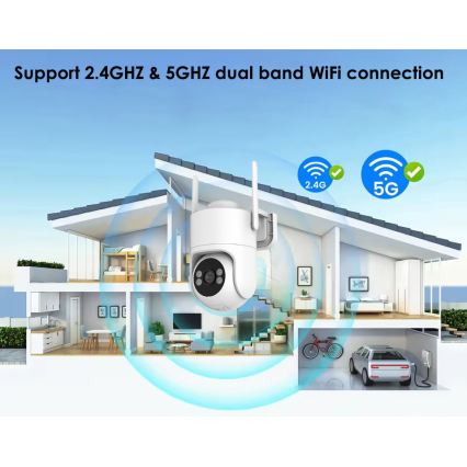 Immax NEO 07819L - Pametna vanjska kamera s 4 MP senzorom, 5V, IP65, Tuya Wi-Fi
