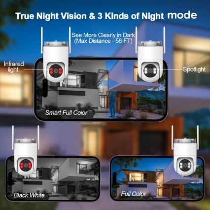 Immax NEO 07819L - Pametna vanjska kamera s 4 MP senzorom, 5V, IP65, Tuya Wi-Fi