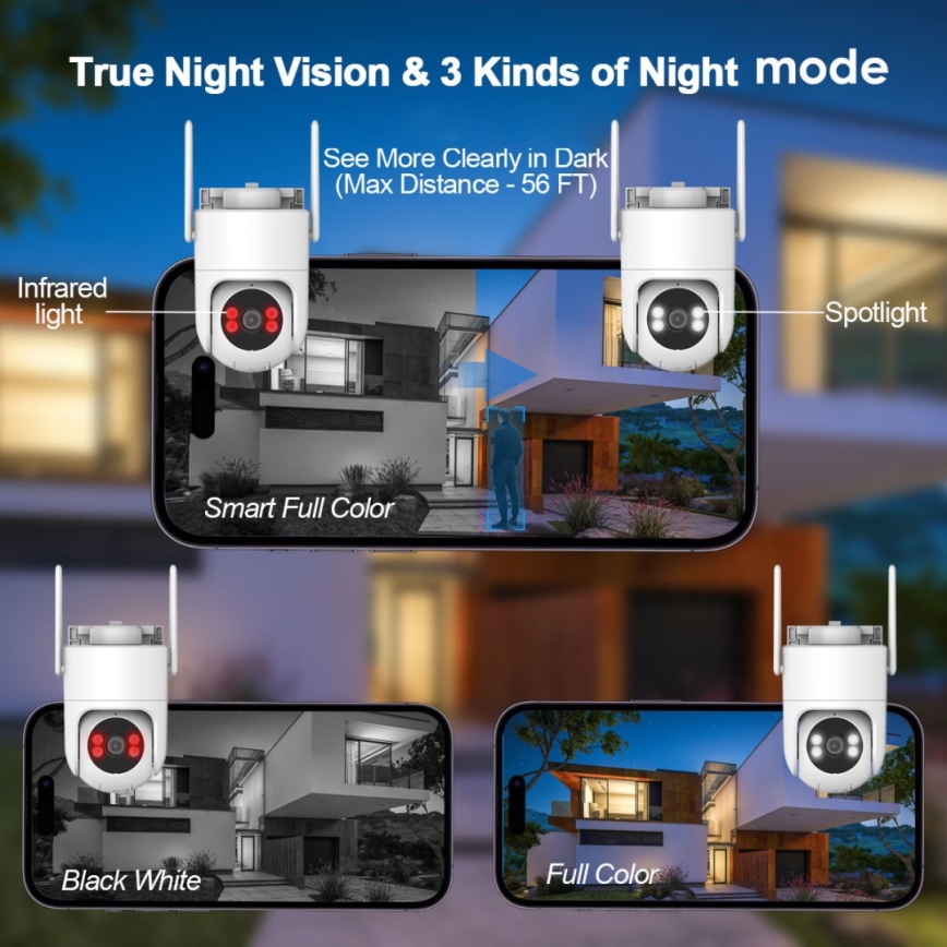 Immax NEO 07819L - Pametna vanjska kamera s 4 MP senzorom, 5V, IP65, Tuya Wi-Fi