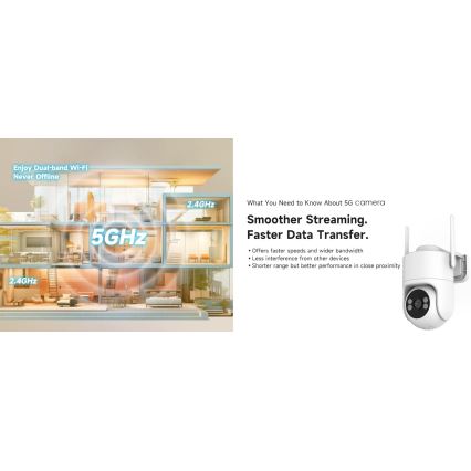 Immax NEO 07819L - Pametna vanjska kamera s 4 MP senzorom, 5V, IP65, Tuya Wi-Fi