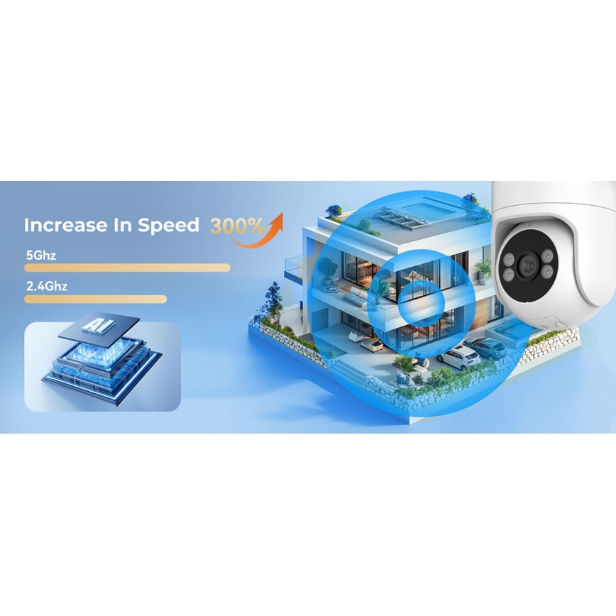Immax NEO 07819L - Pametna vanjska kamera s 4 MP senzorom, 5V, IP65, Tuya Wi-Fi
