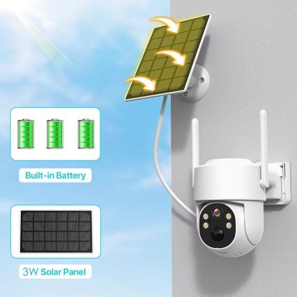 Immax NEO 07820L - Pametna vanjska solarna kamera sa senzorom i baterijom kapaciteta 6000 mAh, IP65, Tuya