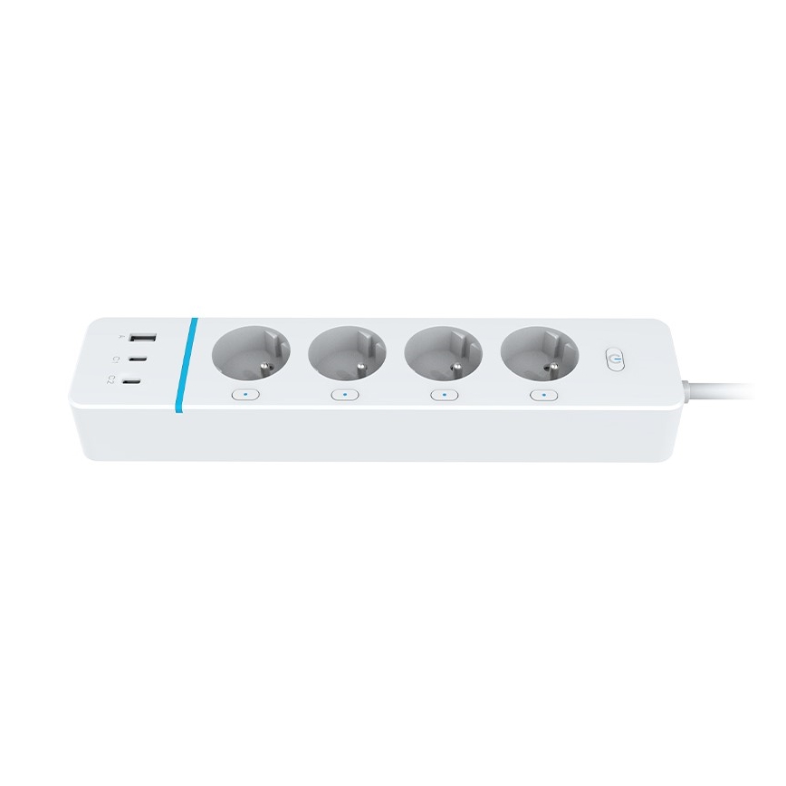 Immax NEO 07821L - Pametni produžni kabel NEO LITE 4x AC + 1x USB + 2x USB-C Tuya Wi-Fi