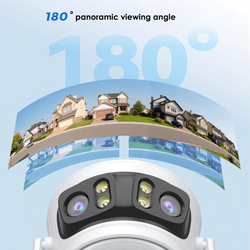 Immax NEO 07823L - Pametna vanjska kamera s trostrukim senzorom 2MP+2MP+2MP, napajanje 5V, Tuya Wi‑Fi
