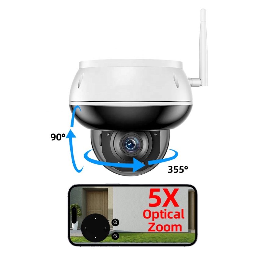 Immax NEO 07825L - Pametna vanjska kamera s DOME senzorom 5MP 230V IP66 TUYA Wi-Fi