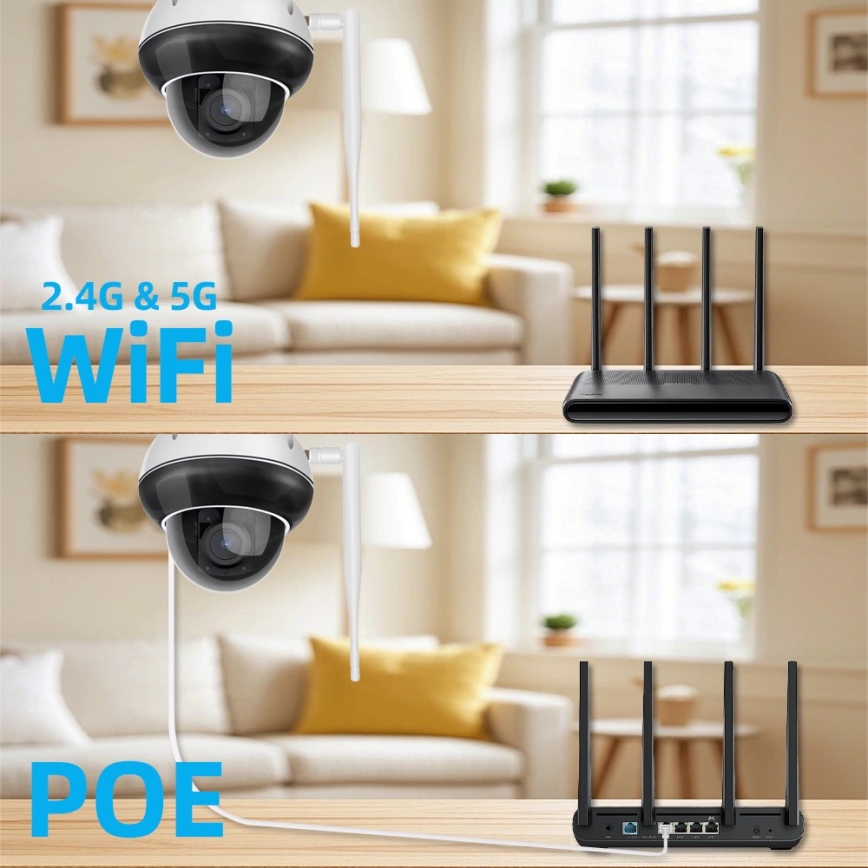 Immax NEO 07825L - Pametna vanjska kamera s DOME senzorom 5MP 230V IP66 TUYA Wi-Fi