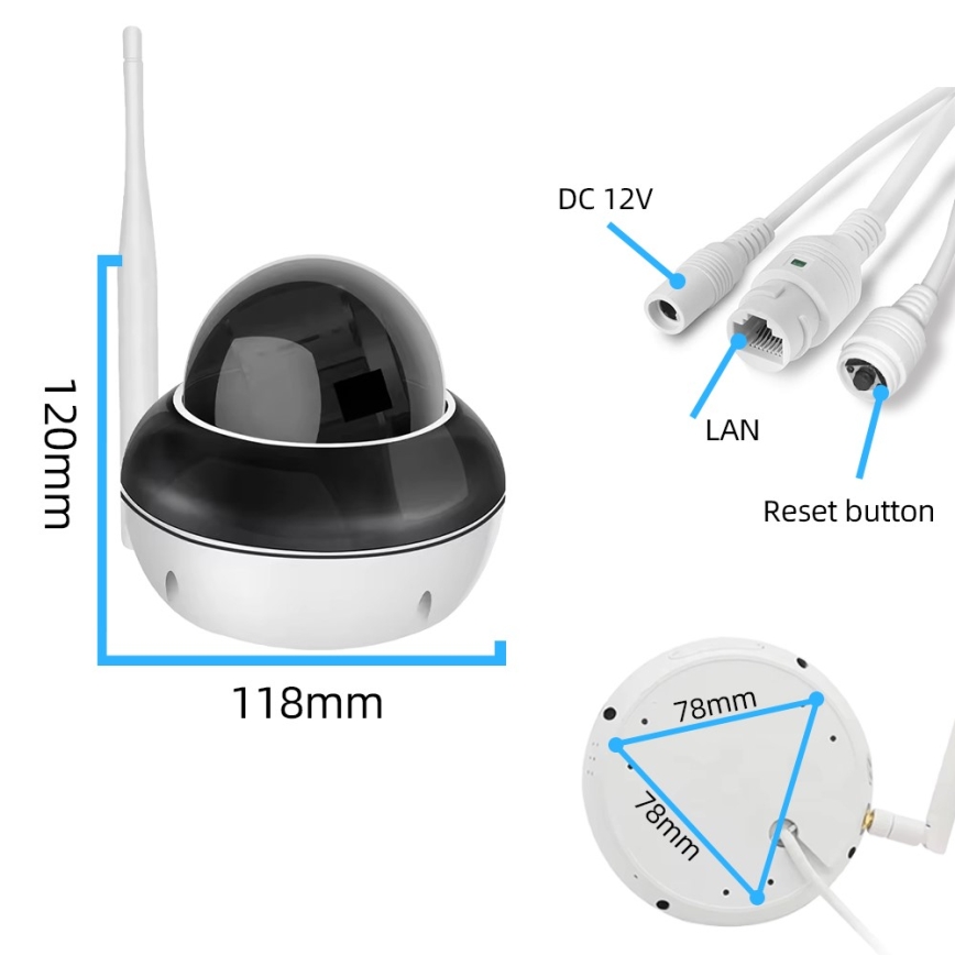 Immax NEO 07825L - Pametna vanjska kamera s DOME senzorom 5MP 230V IP66 TUYA Wi-Fi
