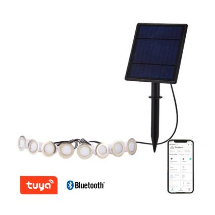 Immax NEO 07905L - LED RGB Prigušiva solarna svjetiljka ESTRELAS 8xLED/0,25W/5V IP65 Tuya