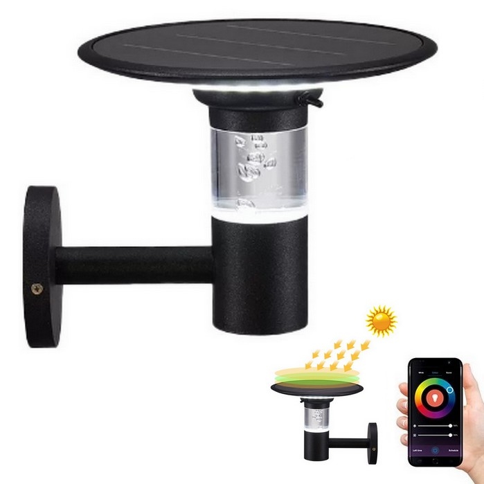 Immax NEO 07907L - LED RGB+CW/W Prigušiva solarna zidna svjetiljka BUBBLES LED/2W/5,5V IP54 Tuya 4000 mAh