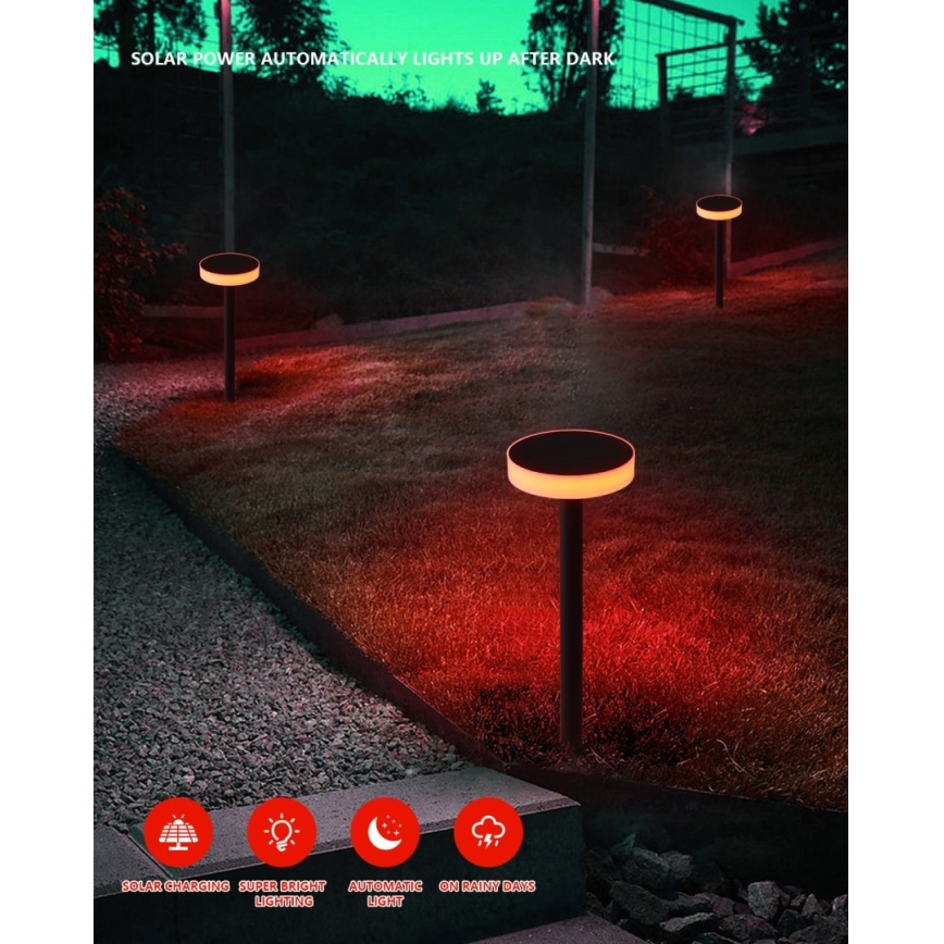 Immax NEO 07910L - LED RGB solarna svjetiljka s prigušivanjem i senzorom NEO LITE LED/1W/5V okrugla IP54 Tuya 1300 mAh