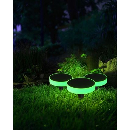 Immax NEO 07910L - LED RGB solarna svjetiljka s prigušivanjem i senzorom NEO LITE LED/1W/5V okrugla IP54 Tuya 1300 mAh