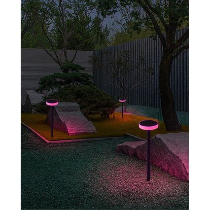 Immax NEO 07910L - LED RGB solarna svjetiljka s prigušivanjem i senzorom NEO LITE LED/1W/5V okrugla IP54 Tuya 1300 mAh