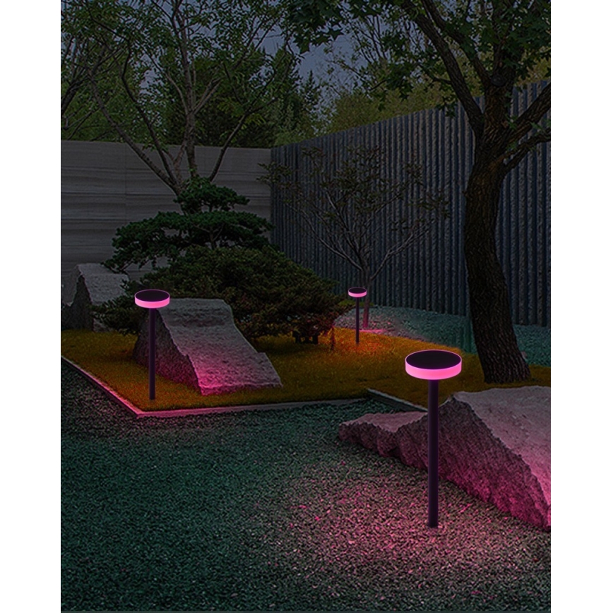 Immax NEO 07910L - LED RGB solarna svjetiljka s prigušivanjem i senzorom NEO LITE LED/1W/5V okrugla IP54 Tuya 1300 mAh