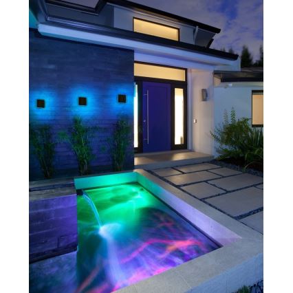 Immax NEO 07911L - LED RGB Prigušiva solarna svjetiljka sa senzorom NEO LITE LED/1W/5V uglast IP54 Tuya 1300 mAh