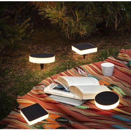 Immax NEO 07911L - LED RGB Prigušiva solarna svjetiljka sa senzorom NEO LITE LED/1W/5V uglast IP54 Tuya 1300 mAh