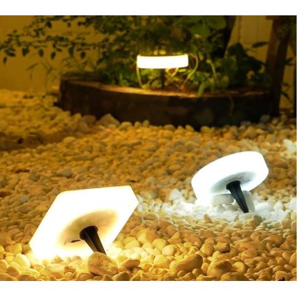 Immax NEO 07911L - LED RGB Prigušiva solarna svjetiljka sa senzorom NEO LITE LED/1W/5V uglast IP54 Tuya 1300 mAh