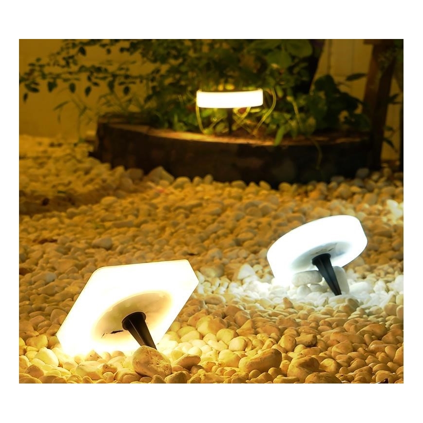 Immax NEO 07911L - LED RGB Prigušiva solarna svjetiljka sa senzorom NEO LITE LED/1W/5V uglast IP54 Tuya 1300 mAh