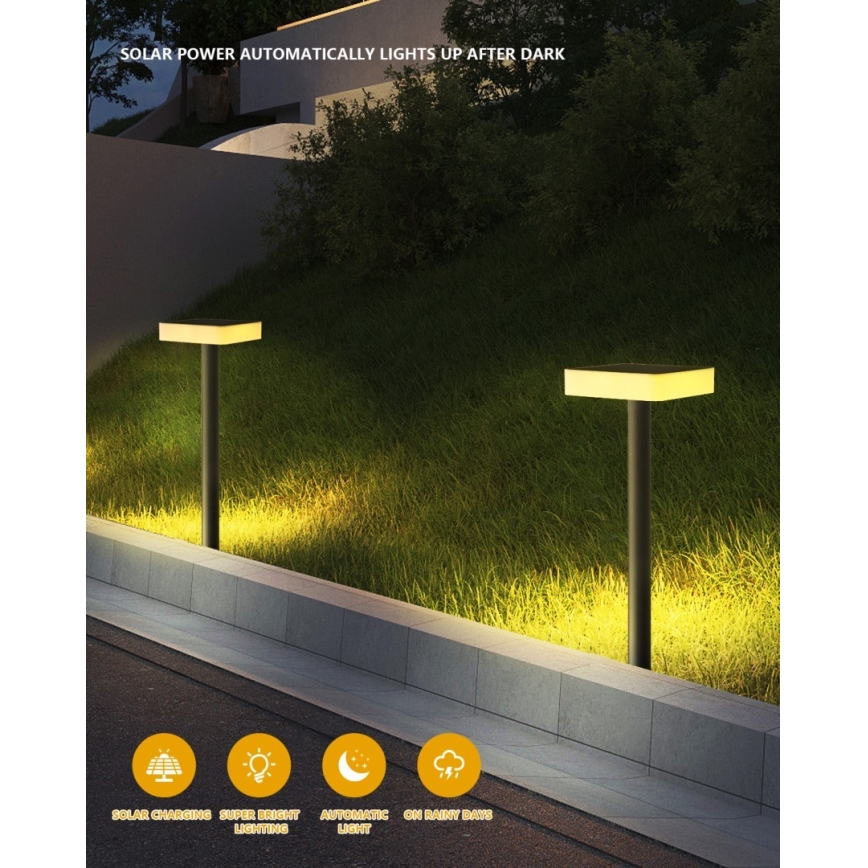 Immax NEO 07911L - LED RGB Prigušiva solarna svjetiljka sa senzorom NEO LITE LED/1W/5V uglast IP54 Tuya 1300 mAh