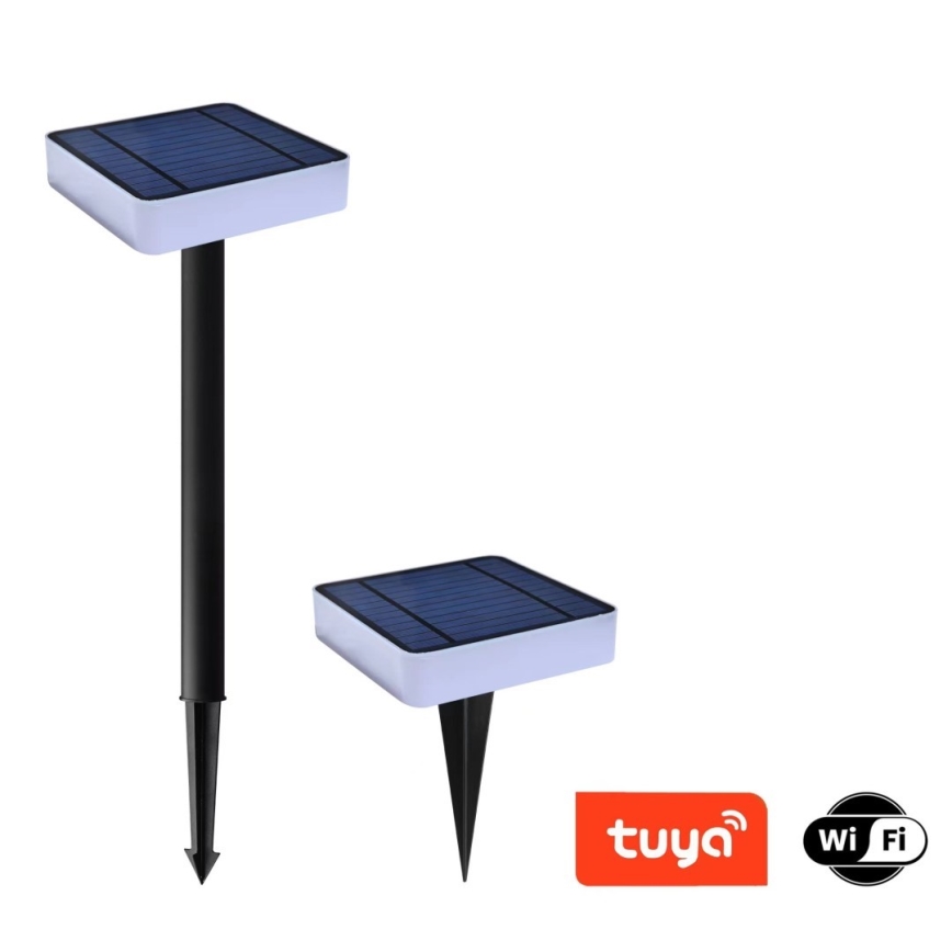 Immax NEO 07911L - LED RGB Prigušiva solarna svjetiljka sa senzorom NEO LITE LED/1W/5V uglast IP54 Tuya 1300 mAh