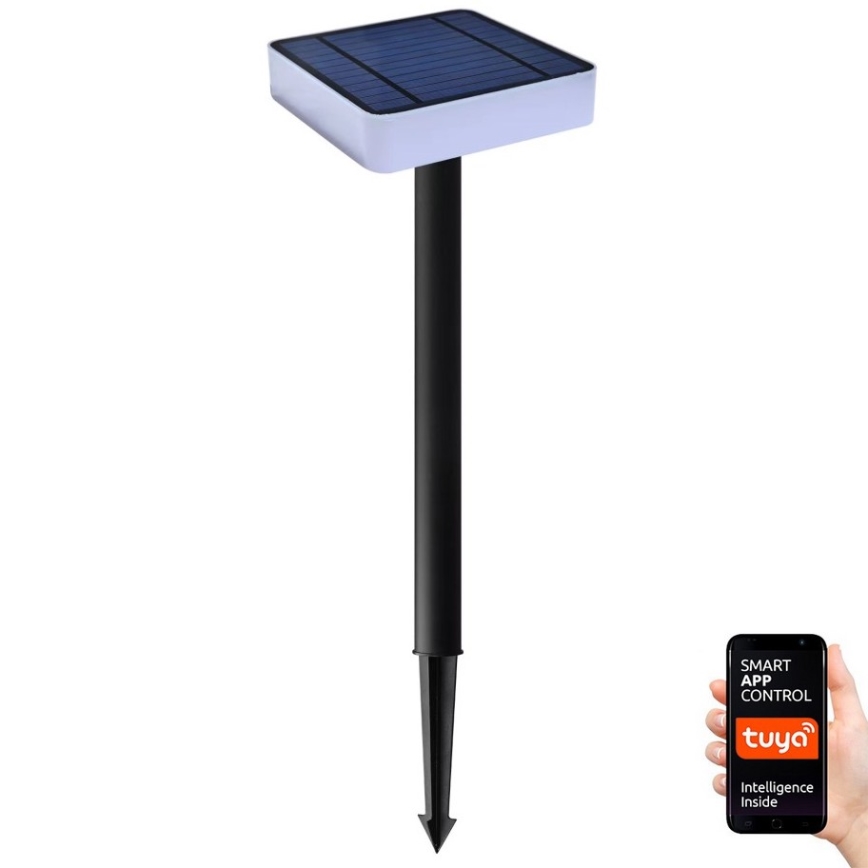Immax NEO 07911L - LED RGB Prigušiva solarna svjetiljka sa senzorom NEO LITE LED/1W/5V uglast IP54 Tuya 1300 mAh