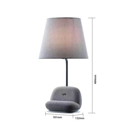 Immax NEO 09109L - LED prigušiva stolna svjetiljka s bežičnim Qi punjenjem SOFA LED/6W/230V siva