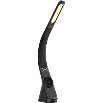Immax NEO 09110L - LED stolna lampa s prigušivanjem i bežičnim punjenjem MAGIC LED/5W/230V crna