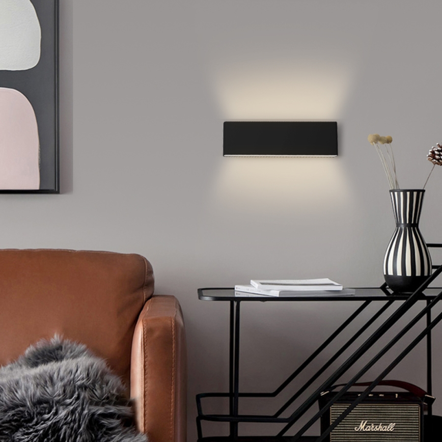 Immax NEO - LED Prigušiva zidna svjetiljka LISTON LED/8W/230V crna + DU Tuya