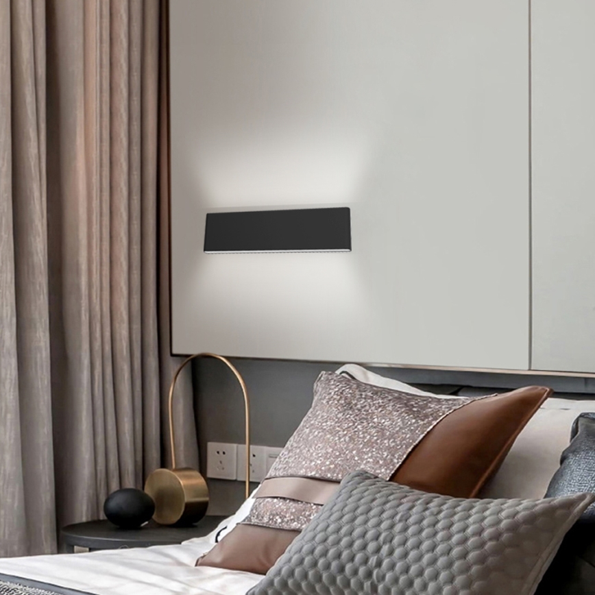 Immax NEO - LED Prigušiva zidna svjetiljka LISTON LED/8W/230V crna + DU Tuya