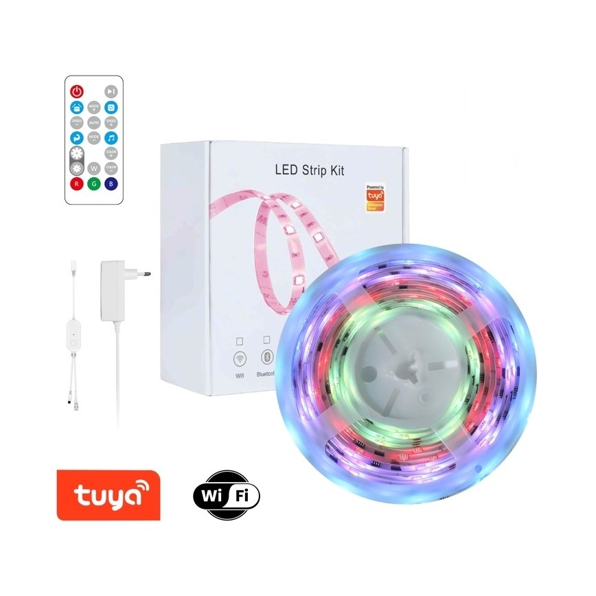 Immax NEO 07734L - LED RGB Prigušiva digitalna traka NEO LITE LED/18W/230V 5m MUSIC IP65 Wi-Fi Tuya + daljinski upravljač