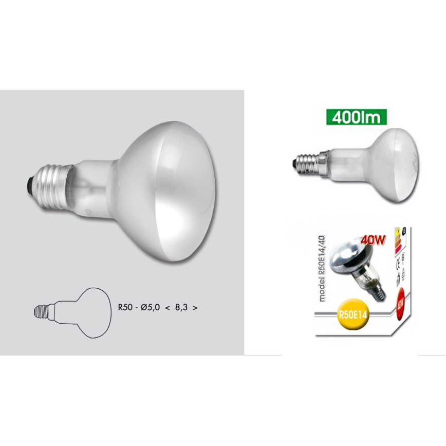 Industrijska žarulja E14/40W/230V 2700K - Ecolite