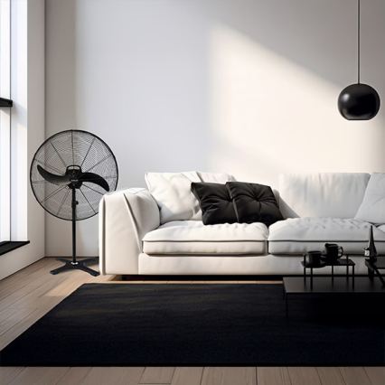 Industrijski ventilator na stalku 115W/230V, 188 cm, crne boje