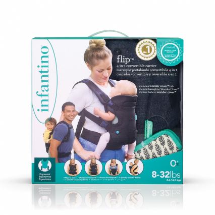 Infantino - Dječja nosiljka FLIP ADVANCED 4u1 crna