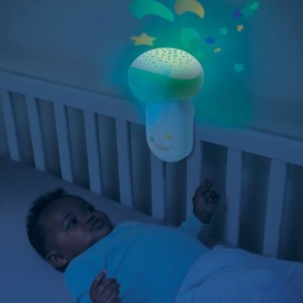 Infantino - Glazbeni vrtuljak za krevetić 3u1 s melodijom 3xAA zelena