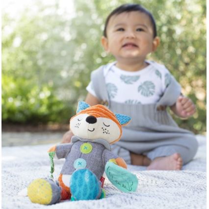 Infantino - Plišana igračka s grizalima 30 cm lisac
