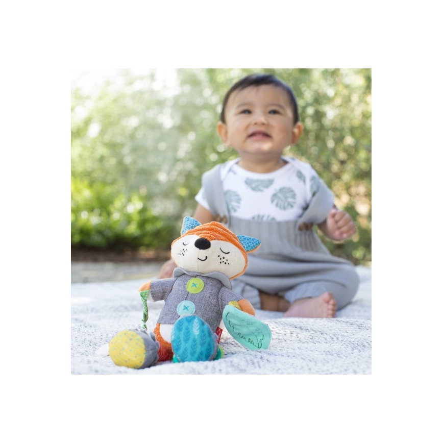 Infantino - Plišana igračka s grizalima 30 cm lisac