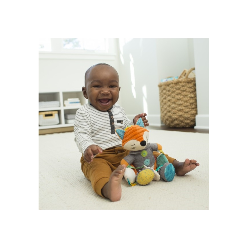 Infantino - Plišana igračka s grizalima 30 cm lisac