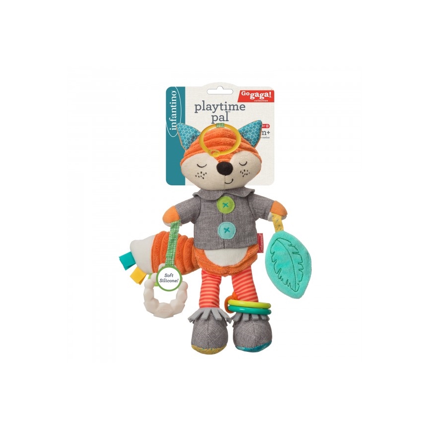 Infantino - Plišana igračka s grizalima 30 cm lisac