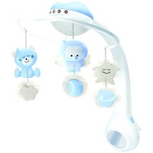 Infantino - Vrtuljak za krevetić s melodijama 3u1 3xAAA plava