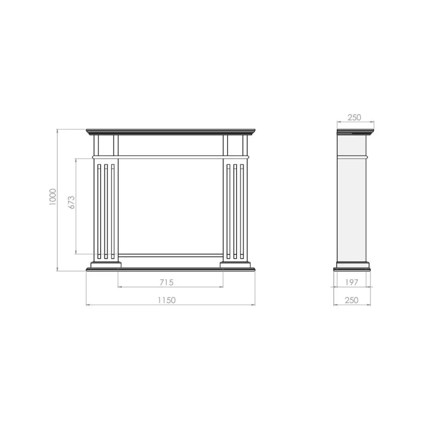 InFire - BIO kamin 115x100 cm 3kW boja