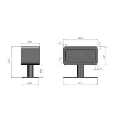 InFire - BIO kamin 82,5x78 cm 3kW bijela