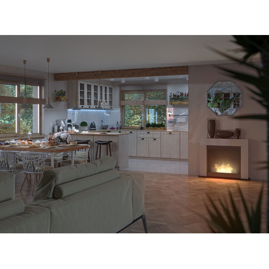 InFire - BIO kamin 87,5x110 cm 3kW bijela