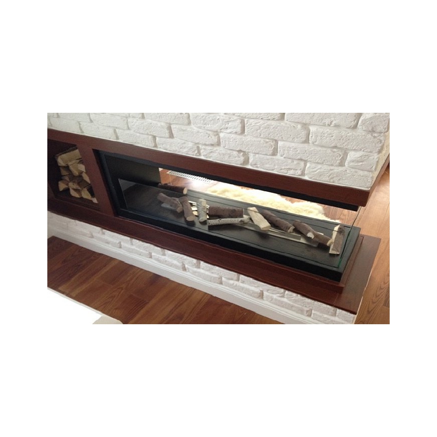 InFire - Kutni BIO kamin 100x50 cm 3kW dvostrani