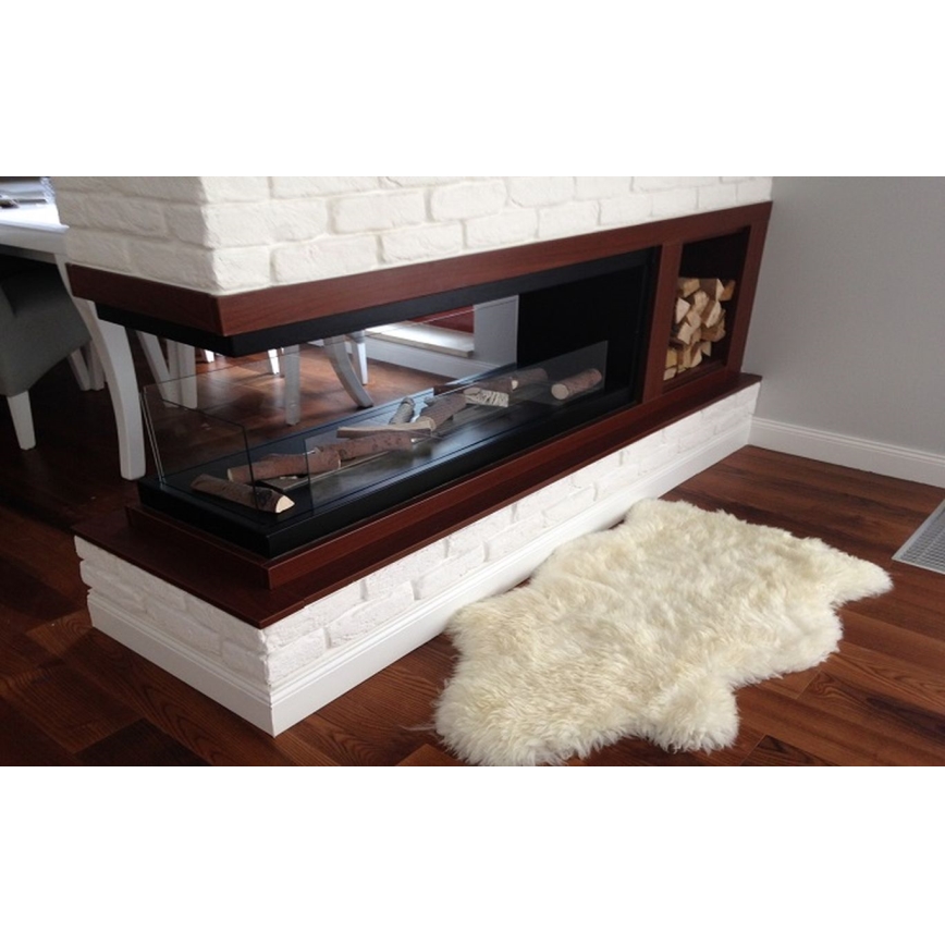 InFire - Kutni BIO kamin 100x50 cm 3kW dvostrani