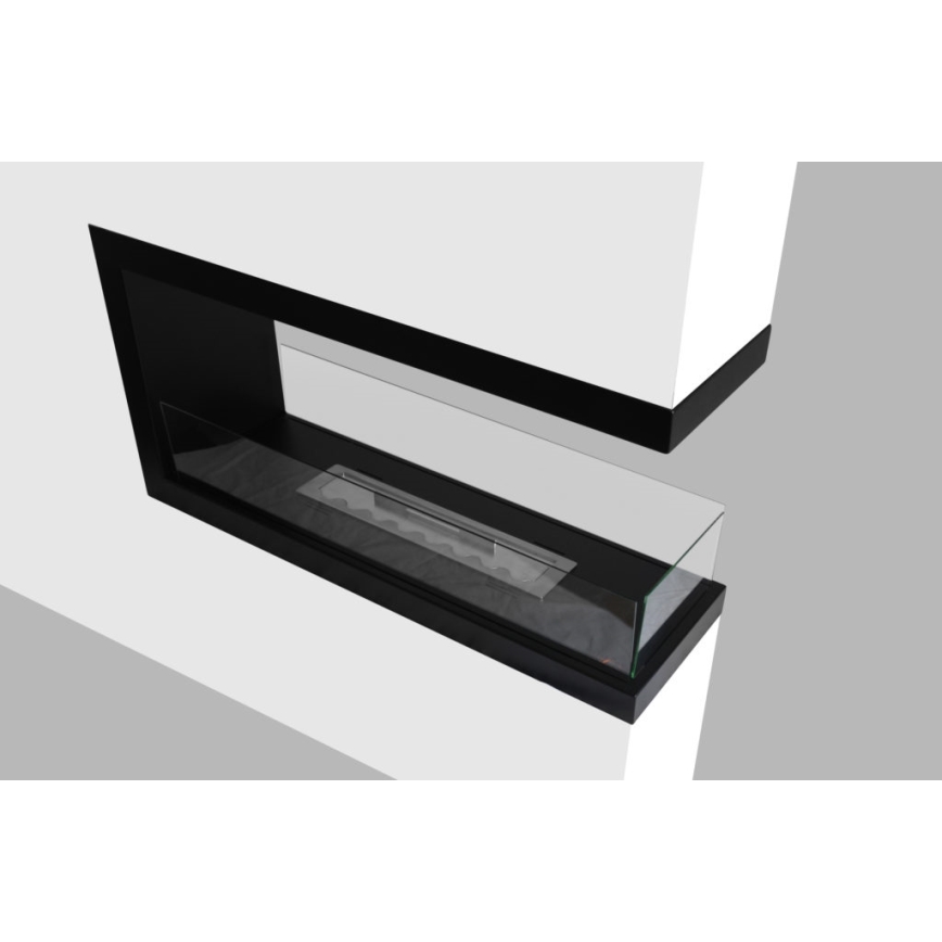 InFire - Kutni BIO kamin 100x50 cm 3kW dvostrani