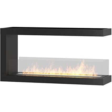 InFire - Kutni BIO kamin 100x50 cm 3kW dvostrani